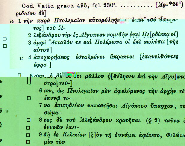 Roos text of Vatican palimpsest
