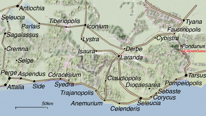 Map Laranda and Isaura in Pisidia.jpg